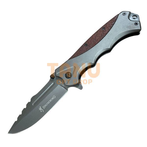 Складной туристический нож №438/366 BrowninG 21 см, Дерево/Серый 02k13p016 фото