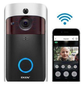 Видео домофон Eken V5 Wi-Fi Smart Doorbell Черный 11k09p008 фото