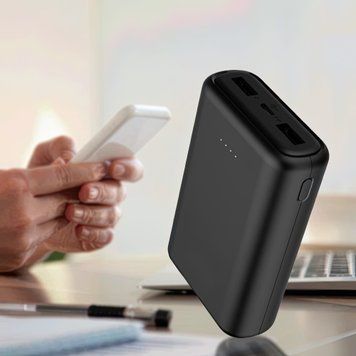 УМБ ACL Power bank 10000 mAh PW-49 портативная батарея компактная Черный 11k12p052 фото