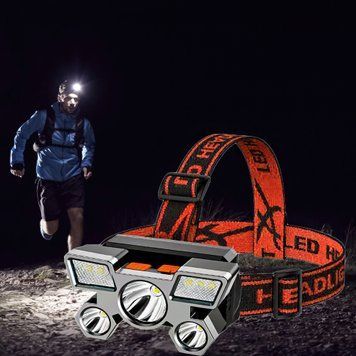 Ліхтар світлодіодний налобний універсальний акумуляторний 5 Core Led Rechargeable Headlamp Помаранчевий/205 02k11p148v2 фото