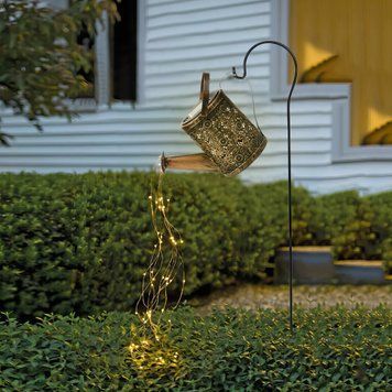 Садовый металлический фонарь-лейка на солнечной батарее кованый Fairy lamp "Сказочная лампа" (212) 01k09p275 фото