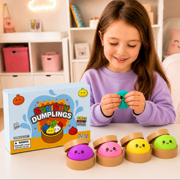 Сквіш-Дамплінг  антистрес Бао булочка пельмень BUN Squishy Dumpling, м&rsquo;яка іграшка 8.5 см 03k05p566v3 фото