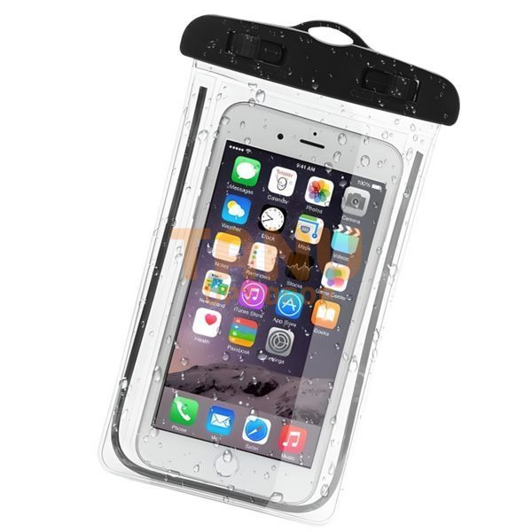Універсальний прозорий водонепроникний чохол для телефону WaterProof Bag Чорний 11k02p136v7 фото
