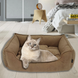 Лежанка Mamo Pets Simple, для котів та собак, S 50*40, спальне місце 40*30, бежева 05k01p029v1 фото 1