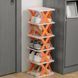 Полиця-трансформер SHOE RACK для взуття пластикова 5 секції помаранчевий /205 01k04p110v2 фото 1