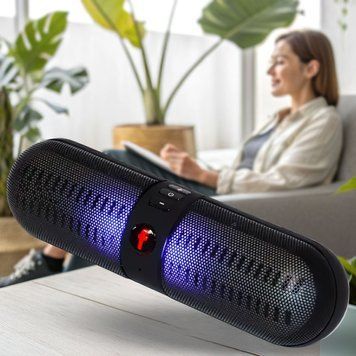 Компактная портативная Bluetooth-колонка с подсветкой MINI SPEAKER BT808L, Черный 11k03p250v1 фото