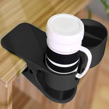 Настольный подстаканник-держатель на стол для стаканов на прищепке Clip On Table Cup Holder Черный (509) 01k04p089v1 фото