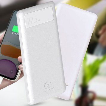 Универсальная портативная мобильная батарея для быстрой зарядки Power Bank WUW-Y100 22.5W 20000mah, Белый 11k12p200v2 фото