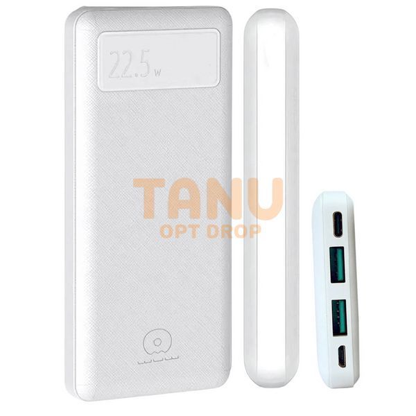 Универсальная портативная мобильная батарея для быстрой зарядки Power Bank WUW-Y100 22.5W 20000mah, Белый 11k12p200v2 фото