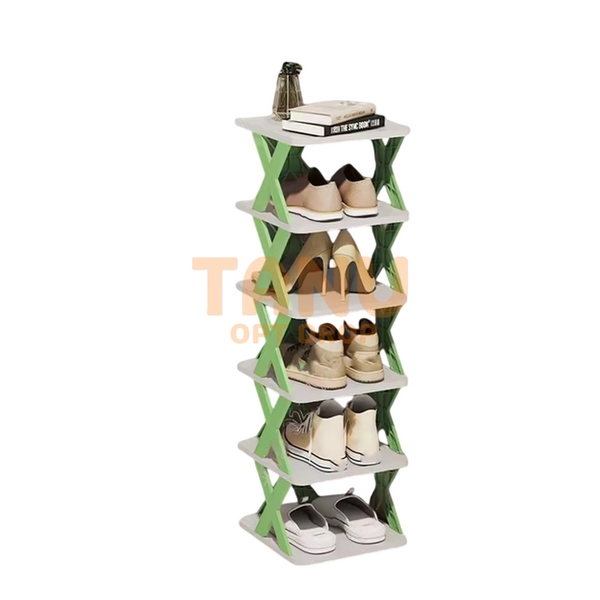 Полиця-трансформер SHOE RACK для взуття пластикова 5 секції зелений /205 01k04p110v1 фото