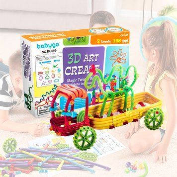 Гнучкий конструктор для дітей Babygo Чарівні палички - Створення 3D 2 рівень 03k03p033v1 фото
