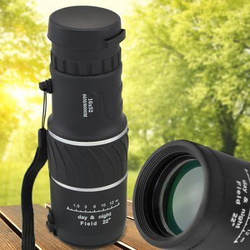 Високоякісний монокуляр Waterproof з 16-кратним збільшенням, подвійним фокусуванням + чохол, Чорний (В) 02k03p027v2 фото
