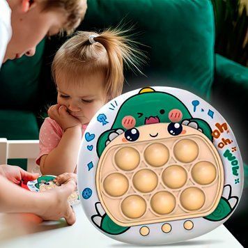 Детская электронная развивающая игровая консоль-головоломка поп ит Pop It Quick Push Puzzle Game Fast №DD1808-333C Бело-зеленый (577) 03k05p284 фото