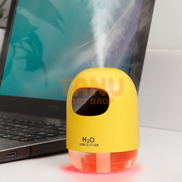 Настольный ультразвуковой USB увлажнитель воздуха-аромадиффузор с подсветкой 200мл Желтый (237) 01k08p004v1 фото
