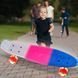 Детский скейтборд Пенни Борд (Penny Board) со светящимися колесами до 80 кг Бело-Розово-Синий 13k03p002v2 фото 1