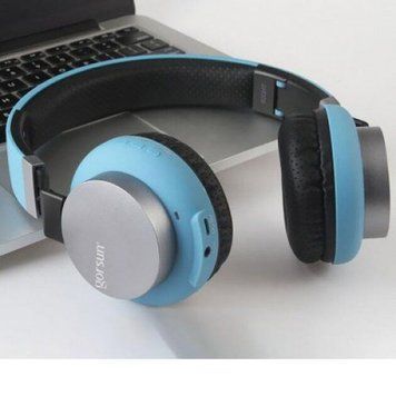 Бездротові Bluetooth Стерео навушники Gorsun GS-E89 Блакитні 11k01p034v2 фото