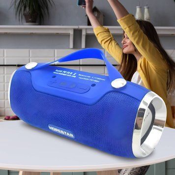 Бездротова портативна Bluetooth стерео колонка Hopestar H40 Синя 11k03p016v5 фото
