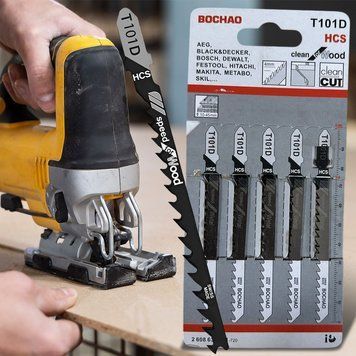 Пилки для лобзика Bochao T144D HCS для дерева, 5&ndash;50 мм, 5 шт (YAB) 04k02p414v2 фото