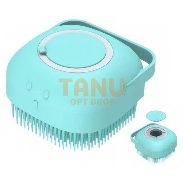 Силиконовая щетка для животных с резервуаром для шампуня&zwnj; silicone massage bath brush 01k01p043v1 фото