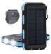 Повербанк водонепроницаемый на солнечной батареи с мощным фонариком Solar charger 20000 mAh Power Bank (N-5) 11k12p102 фото 3