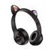 Беспроводные детские наушники Cat Ear Р47 M с кошачьими ушками и подсветкой, Черные 11k01p003v4 фото 4