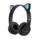 Беспроводные детские наушники Cat Ear Р47 M с кошачьими ушками и подсветкой, Черные 11k01p003v4 фото 2