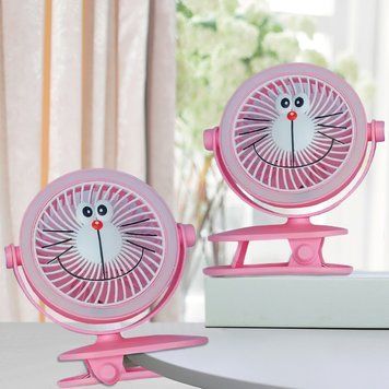 Портативний настільний USB міні-вентилятор HelloKitty на прищіпці з підсвіткою, Рожевий 01k07p106v1 фото