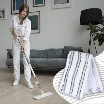 Насадка для швабри Eco Fabric 0055 із мікрофібри з абразивними вставками (DRK) 01k02p170 фото
