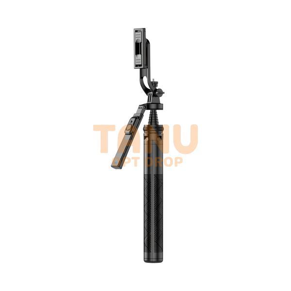 Портативний монопод-штатив для телефона 3 в 1 С18 Selfie stick Чорний (205) 11k02p223 фото