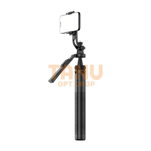 Портативний монопод-штатив для телефона 3 в 1 С18 Selfie stick Чорний (205) 11k02p223 фото