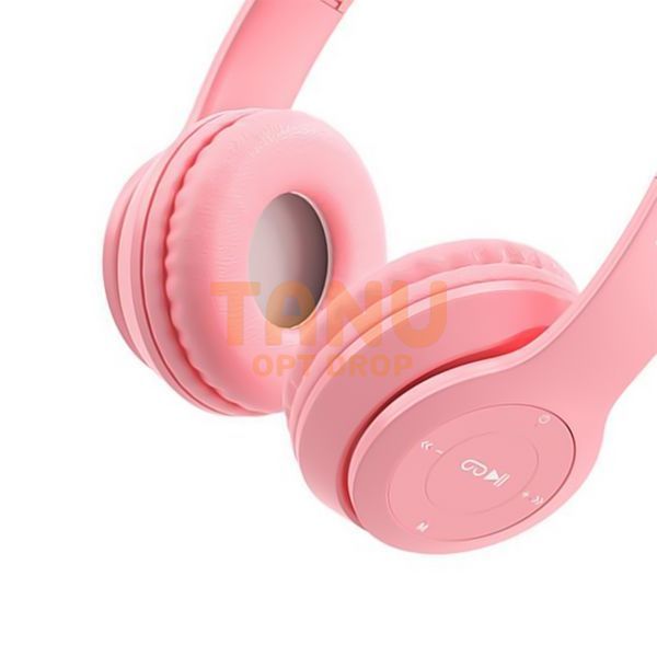 Беспроводные детские наушники Cat Ear Р47 M с кошачьими ушками и подсветкой, Розовые 11k01p003v1 фото