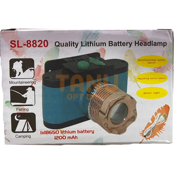 Налобний туристичний ліхтарик SL-8820, зелений 02k11p130 фото