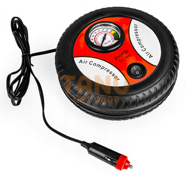 Автомобільний компресор у формі колеса Air Compressor H0248 260PSI DC-12V (205) 04k03p143 фото