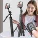Портативний монопод-штатив для телефона 3 в 1 С18 Selfie stick Чорний (205) 11k02p223 фото 1