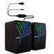 Колонки для компьютера и ноутбука JEDEL S554-2*3W с RGB подсветкой, Черный (206) 11k03p220 фото 3