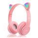 Беспроводные детские наушники Cat Ear Р47 M с кошачьими ушками и подсветкой, Розовые 11k01p003v1 фото 2