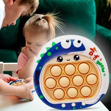 Детская электронная развивающая игровая консоль-головоломка поп ит Pop It Quick Push Puzzle Game Fast №DD1808-333C Синий Дракон (577) 03k05p284v3 фото