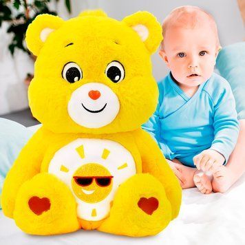 Детская мягкая плюшевая игрушка Заботливый Мишка Care Bears подозрительный Желтый (HA-2) 03k01p094v3 фото