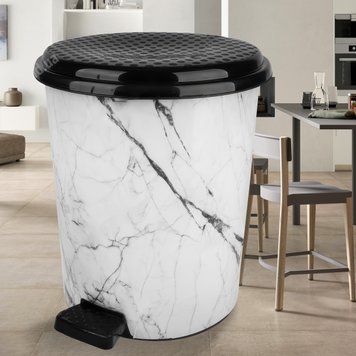 Мусорное ведро с педалью и крышкой Турция 20л Мрамор (DRK) 01k02p267v3 фото