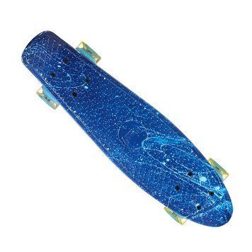 Скейт Пенни борд Best Board 24, колёса PU Светящиеся Голубой лед (односторонний окрас) 13k03p010v5 фото
