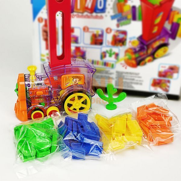 Конструктор іграшка-поїзд доміно, DOMINO Happy Truck sciries COLORS 100 деталей (212) 03k05p033 фото