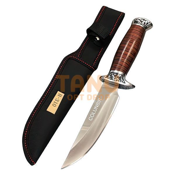 Мисливський ніж з чохлом у комплекті №120/B051 25,5 см Дерево/Різблення 02k13p060 фото