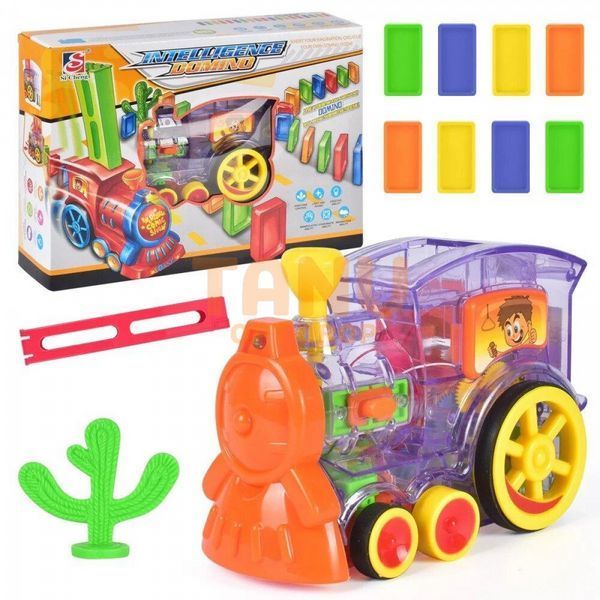 Конструктор іграшка-поїзд доміно, DOMINO Happy Truck sciries COLORS 100 деталей (212) 03k05p033 фото