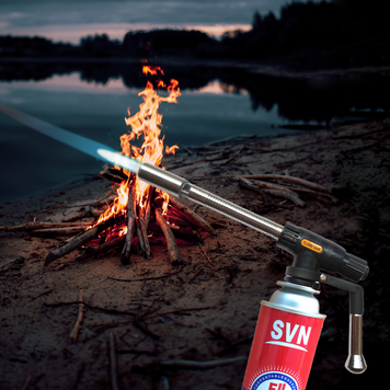 Газова насадка-пальник Gas Torch Flamethrower Butane Burner Auto Ignition Camping Welding 809 (P-1172), з п'єзопідпалом (JanS) 14k02p005 фото