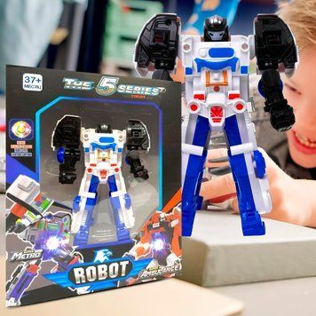 Дитяча іграшка робот-трансформер "Tobot 5 серія" Біло-синій 03k10p071v1 фото
