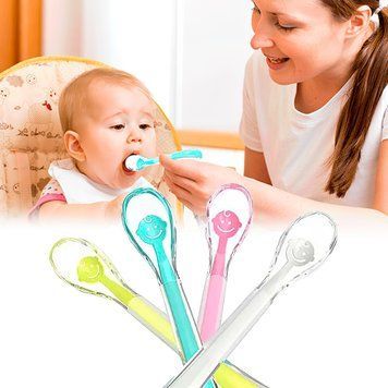 Дитяча ложка (м'яка силіконова) для першого годування "Baby Smile" "BabyOno" 1460 (SB) 03k17p321 фото