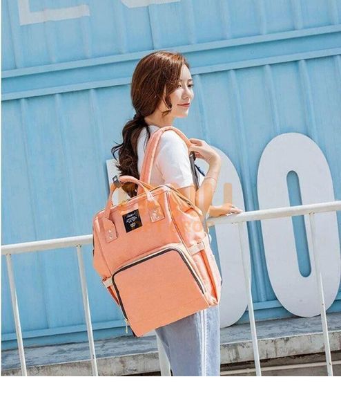 Сумка-рюкзак для мам Mom Bag Персикова (212) 03k17p004v3 фото