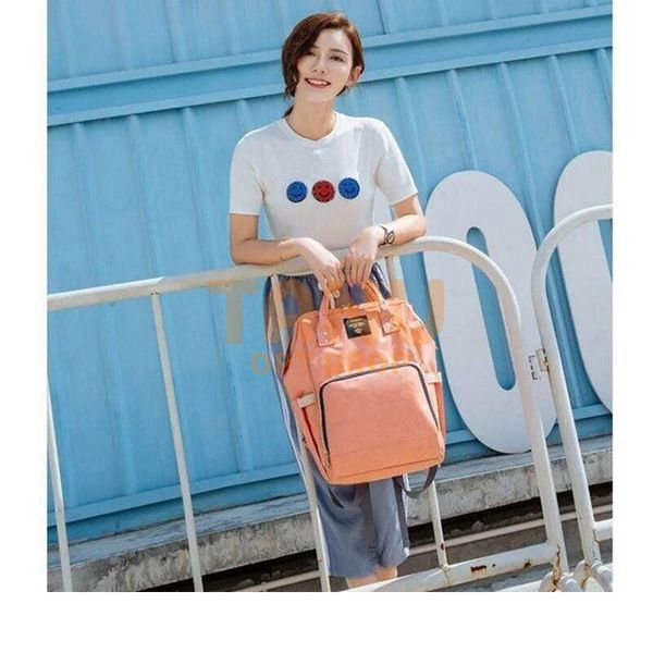 Сумка-рюкзак для мам Mom Bag Персикова (212) 03k17p004v3 фото