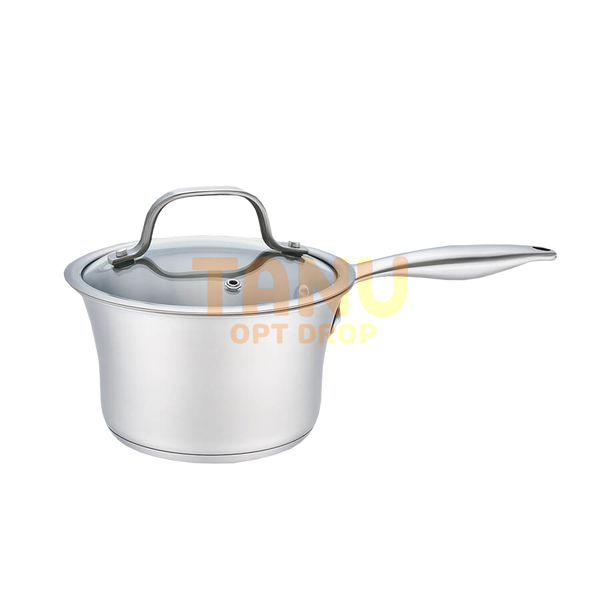 Металевий ківш Maestro MR-3505-16S, діаметр 16 см, 1,25 л, з кришкою (235) 10k09p055 фото