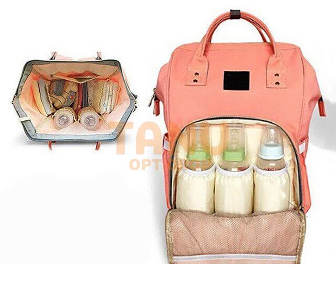 Сумка-рюкзак для мам Mom Bag Персикова (212) 03k17p004v3 фото